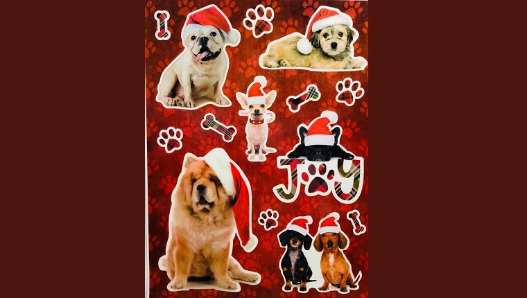 Weihnachten Hund Abziehbilder