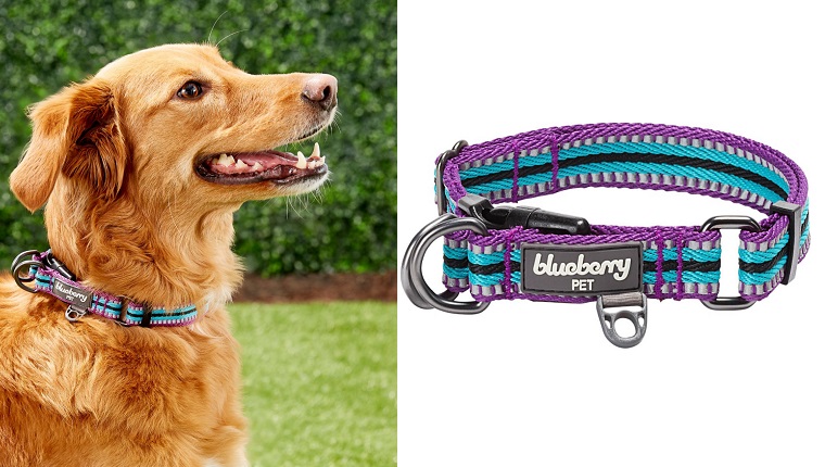 Reflektierendes mehrfarbiges Streifen-Hundehalsband