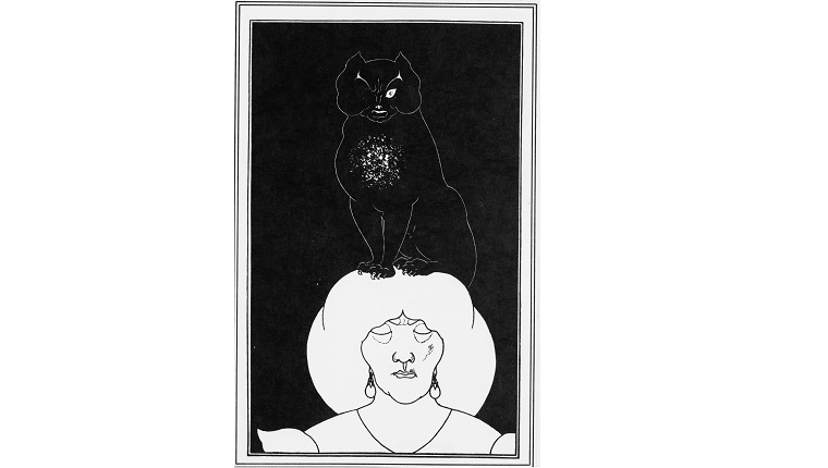 Illustration für die Geschichte Die schwarze Katze von Edgar Allan Poe, 1894-1895. Künstler: Beardsley, Aubrey (1872 - 1898) 
