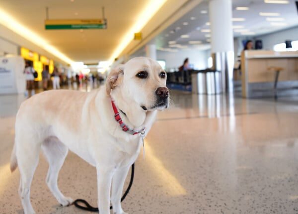 Hund wurde verlassen außerhalb des Flughafens gefunden und in einem Tierheim festgehalten